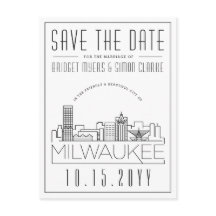 Milwaukee Wedding | Stilisierte Skyline Save the D