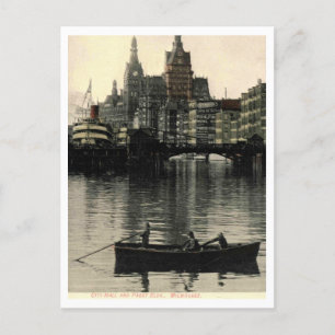 Milwaukee WI, Rathaus Pabst Building 1908 Postkarte