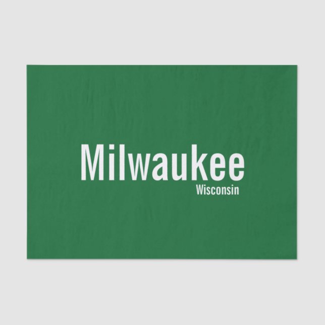 Milwaukee, Wisconsin, Gewebepapier Seidenpapier (Vorderseite)