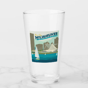 Milwaukee Wisconsin Harbour Stadt Brew Glas