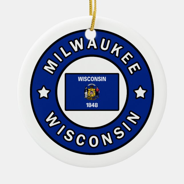 Milwaukee Wisconsin Keramik Ornament (Vorne)