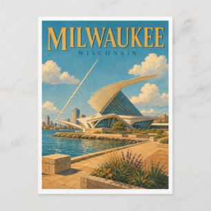Milwaukee Wisconsin Kunstmuseum GeoSaga Postkarte