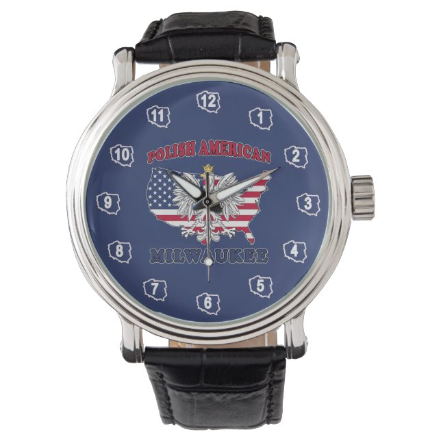 Milwaukee Wisconsin Polnisch Armbanduhr (Vorderseite)