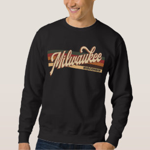 Milwaukee Wisconsin Retro 80er Jahre Stil Sweatshirt