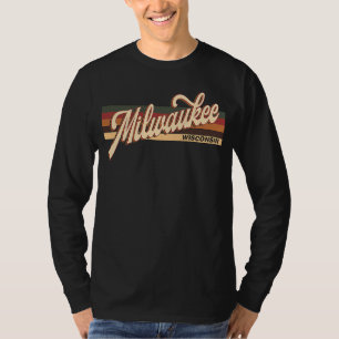 Milwaukee Wisconsin Retro 80er Jahre Stil T-Shirt