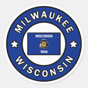Milwaukee Wisconsin Runder Aufkleber