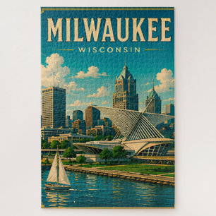 ⛵ Milwaukee Wisconsin Seefront Skyline Puzzle