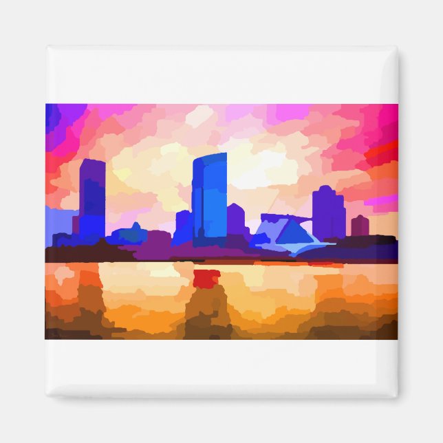 Milwaukee Wisconsin Skyline bei Sunset Magnet (Vorne)
