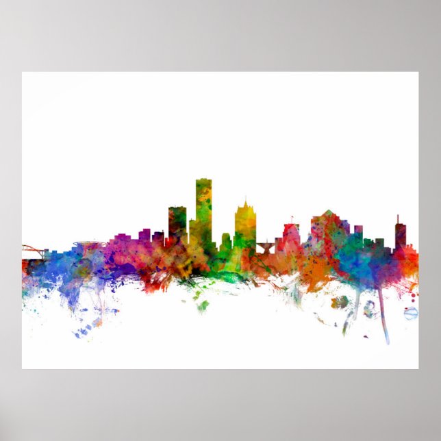 Milwaukee Wisconsin Skyline Poster (Vorne)