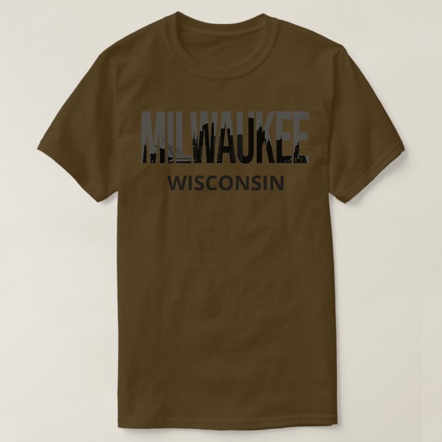 Milwaukee Wisconsin Skyline Pride I T-Shirt (Design vorne)