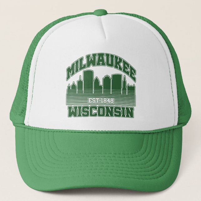 Milwaukee, Wisconsin Truckerkappe (Vorderseite)