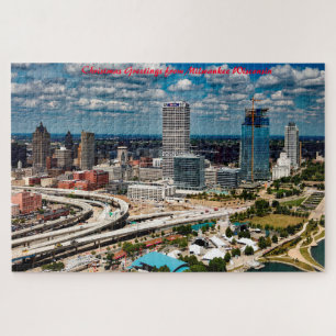 Milwaukee Wisconsin - Weihnachtsgrüße Puzzle