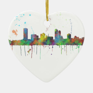 MILWAUKEE, WISCONSON SKYLINE KERAMIKORNAMENT