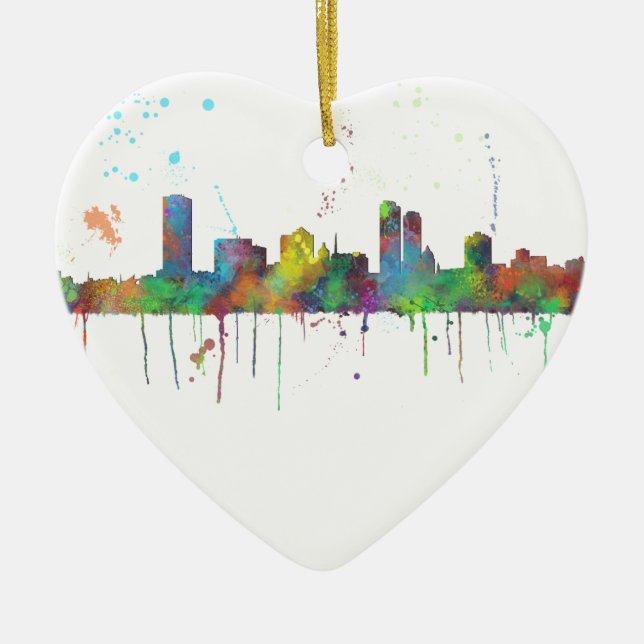 MILWAUKEE, WISCONSON SKYLINE KERAMIKORNAMENT (Vorne)