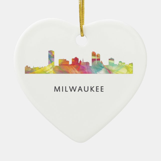 MILWAUKEE, WISCONSON SKYLINE WB1 - KERAMIKORNAMENT (Vorne)