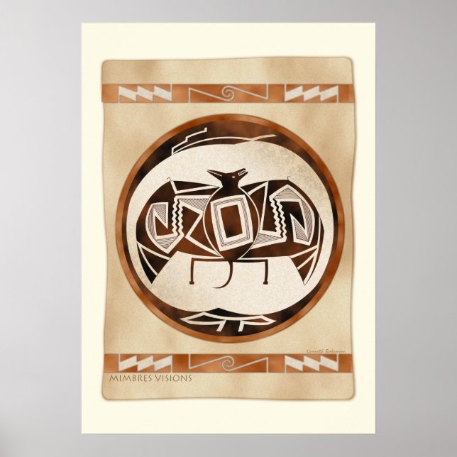 Mimbres Bat-Raven Poster (Vorne)