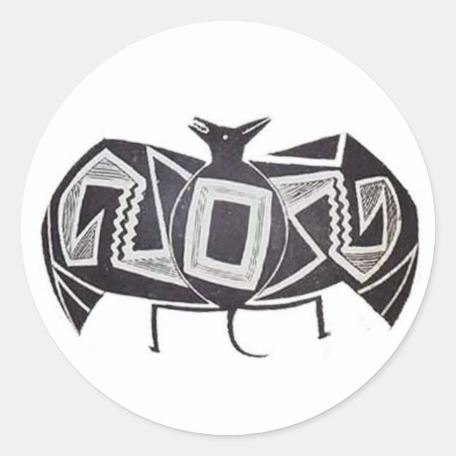Mimbres Bat Sticker (Vorderseite)