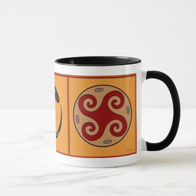 Mimbres-Eidechse Tasse (Rechts)