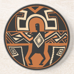 Mimbres Krieger Getränkeuntersetzer