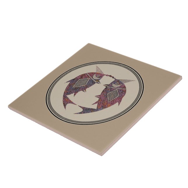 Mimbres Pottery Design Fliese (Seite)