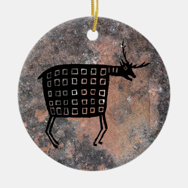 Mimbres Pottery Design Keramik Ornament (Vorne)