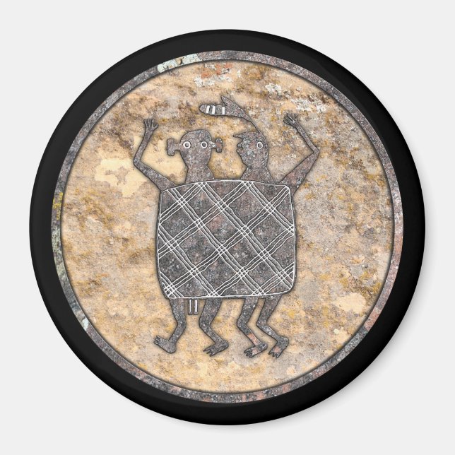 Mimbres Pottery Design "The Wedding Blanket" Magnet (Vorne)