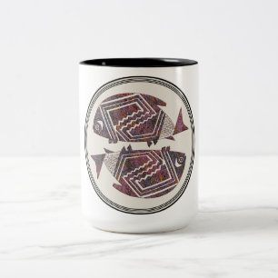 Mimbres Pottery Design Zweifarbige Tasse