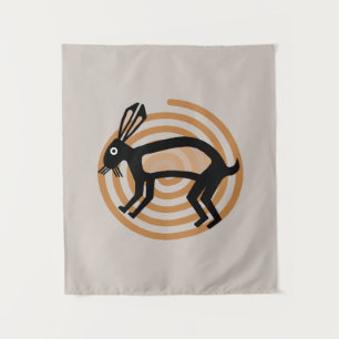 Mimbres Rabbit Art Wandteppich