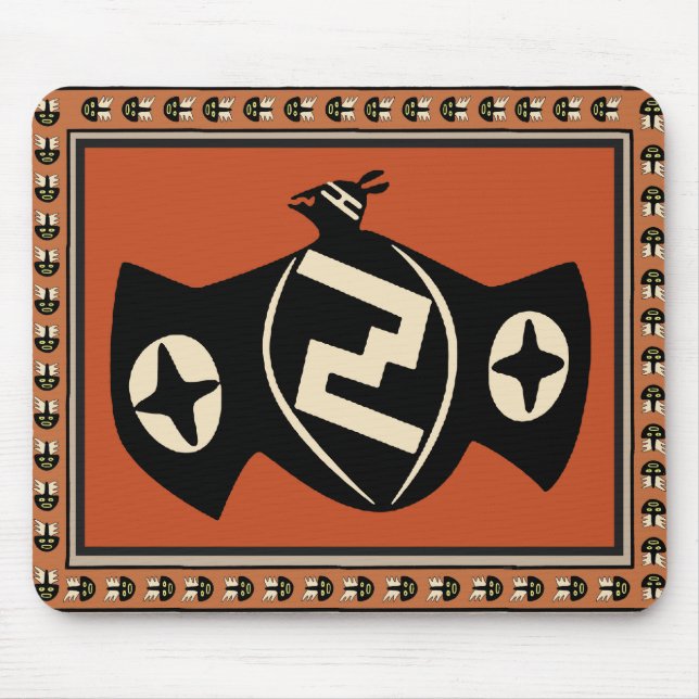 Mimbres-Stammes-Fledermaus Mousepad (Vorne)