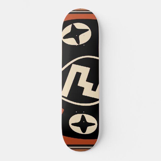 Mimbres Tribal Bat Skateboard (Vorderseite)