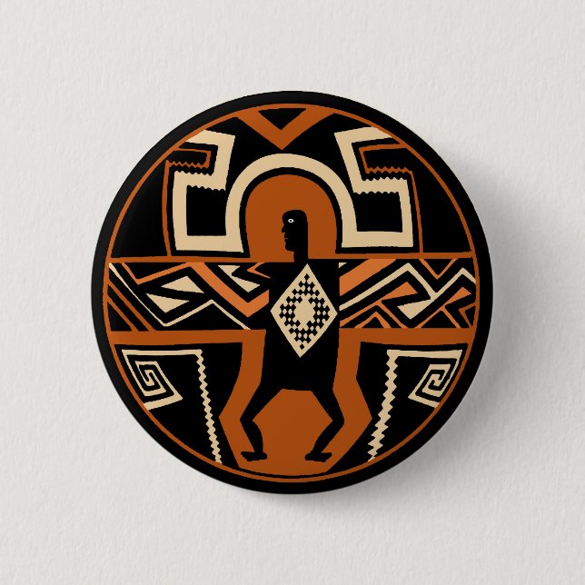 Mimbres Warrior Button (Vorderseite)