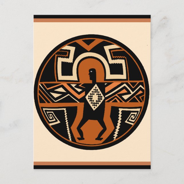 Mimbres Warrior Postkarte (Vorderseite)