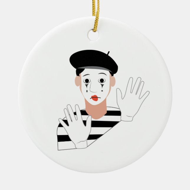 Mime Keramik Ornament (Vorne)