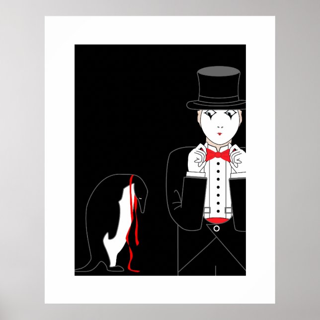Mime-Penguin-Plakat Poster (Vorne)