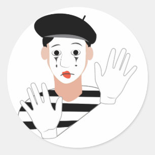 Mime Runder Aufkleber