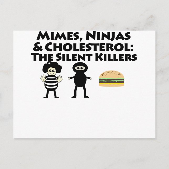 Mimes, Nijas und Cholesterol Postkarte (Vorderseite)
