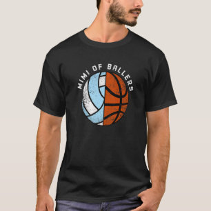 Mimi Ballers Funny Volleyball Basketball Mimi P T-Shirt