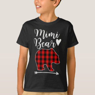 MIMI Bär schwarz und rot Kariert Bären Oma Geschen T-Shirt
