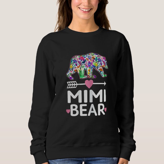Mimi Bärenmütter Tag Blumenmatte Fami Sweatshirt (Vorderseite)