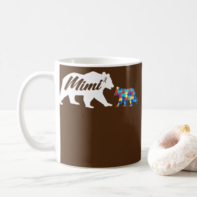 Mimi Bear Autistic Autismus Awareness Autismus Mam Kaffeetasse (Mit Donut)