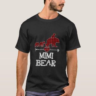 Mimi Bear Christmas Pajama Roter Kariert Buffalo F T-Shirt