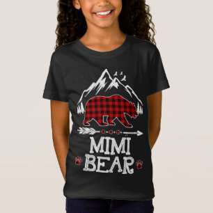 Mimi Bear Christmas Pajama Roter Kariert Buffalo F T-Shirt