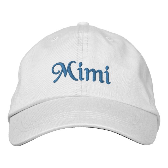 Mimi bestickte Baseballkappe / Hat Blue (Vorderseite)