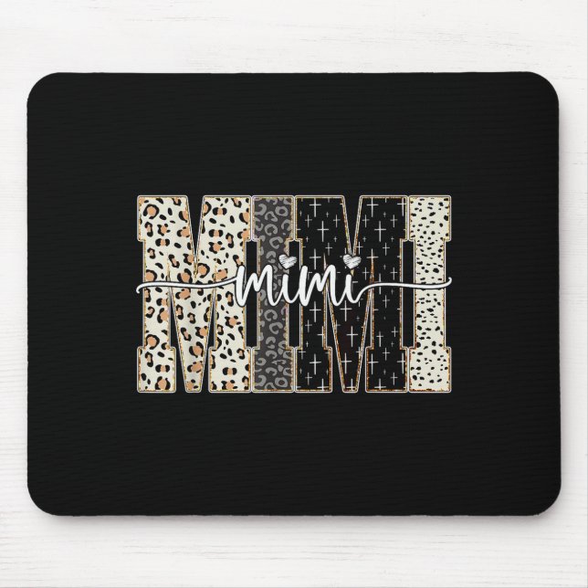 Mimi Bible Leopard Cross Faith And Love Christian  Mousepad (Vorne)