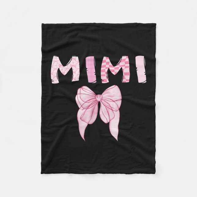 Mimi Birthday Girl Matching Coquette Nk Bow  Fleecedecke (Vorderseite)