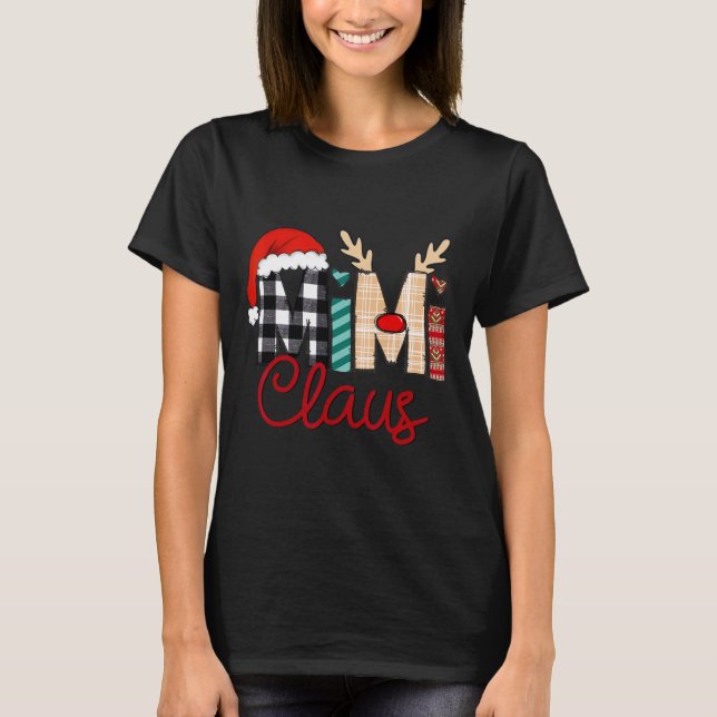 Mimi Claus Reindeer Christmas T-Shirt (Vorderseite)