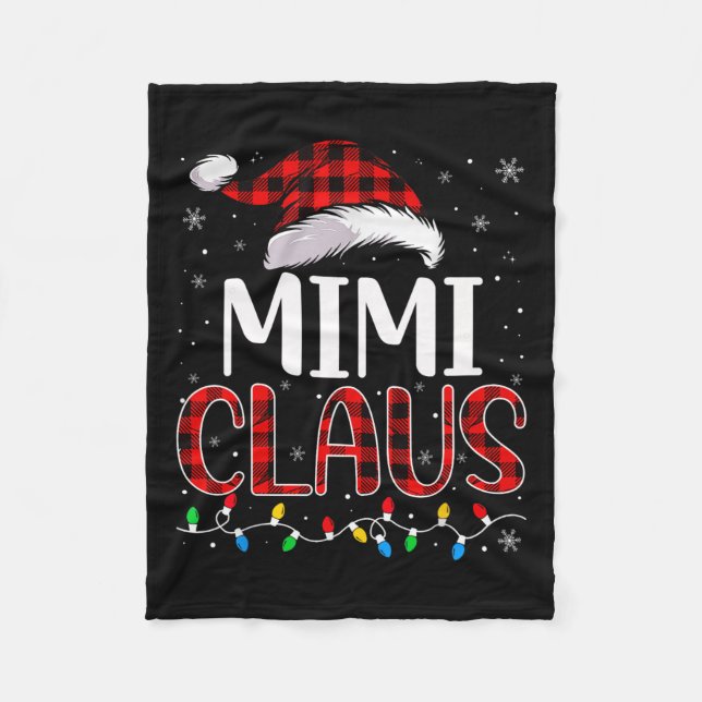 Mimi Claus Weihnachtslichter Matching Family Xmas  Fleecedecke (Vorderseite)