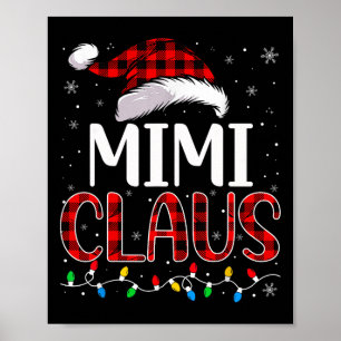 Mimi Claus Weihnachtslichter Matching Family Xmas  Poster