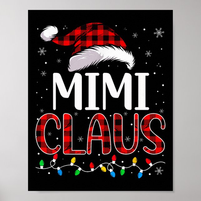 Mimi Claus Weihnachtslichter Matching Family Xmas  Poster (Vorne)