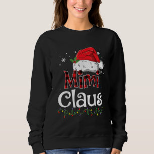 Mimi Claus Weihnachtsmannmütze Buffalo Kariert Red Sweatshirt